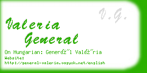 valeria general business card